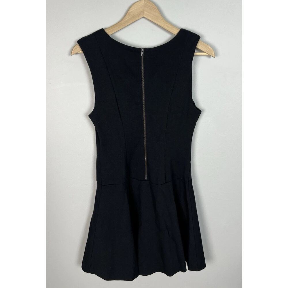 Free People Sleeveless Black Mini Skater Dress Fit & Flare Size Small Stretch Wm - Picture 2 of 7